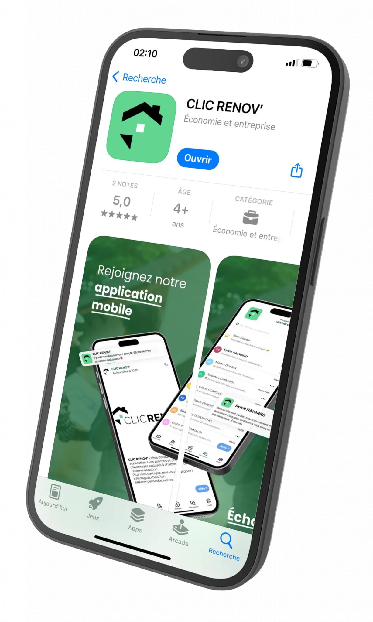 Application Clicrenov sur App Store